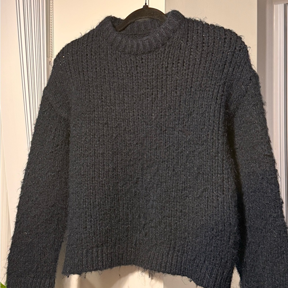 Frank & Oak Navy Crew Neck Sweater
